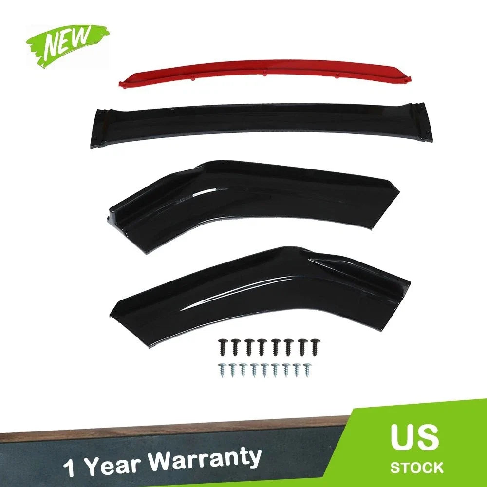Universal Car Front Lip Spoiler Protector - 2 Layer Glossy Black