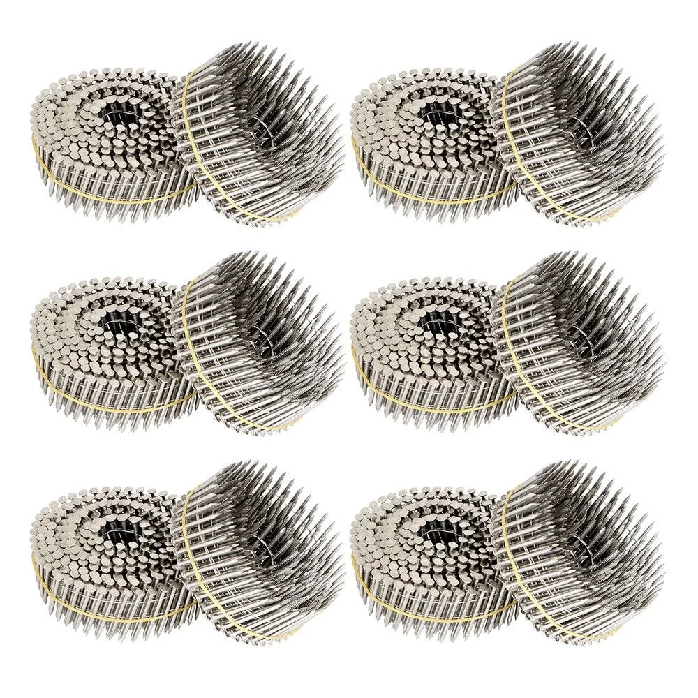 3600Pcs Ring Shank Stainless Steel Siding Nails 15 Degree Coil