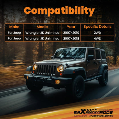 8x Adjustable Control Arms for 0-6" Lift Jeep Wrangler JK 2007-2018