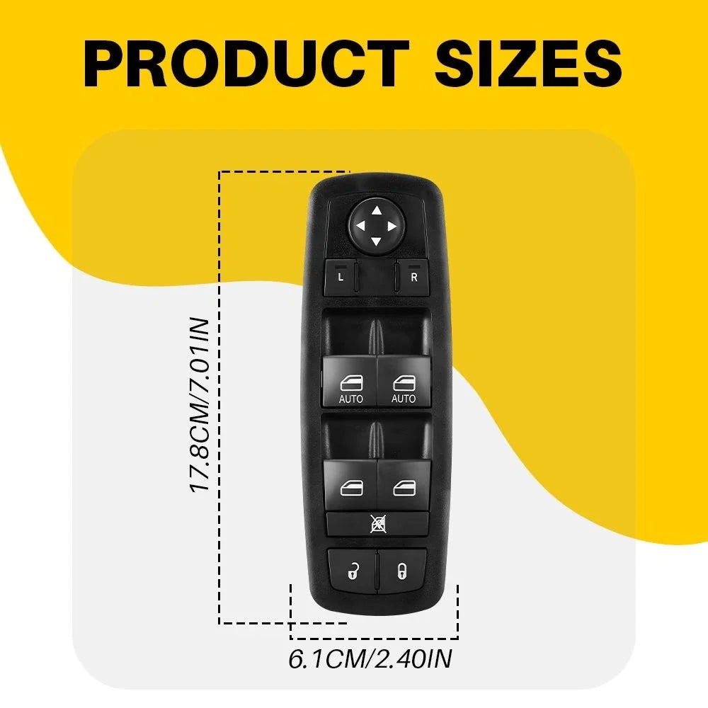 Master Window Switch LH Front 3+9 Pin for Jeep Cherokee 2014–2017