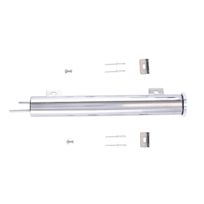 2" x 15" Polished Aluminum Slim Overflow Radiator Tank Reservoir for Universal