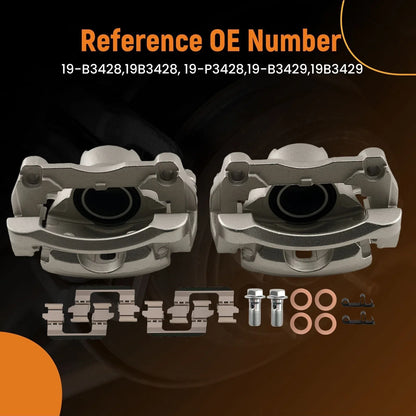 Front Brake Caliper Set w/Bracket for 2008-2013 Nissan Rogue 2.5L