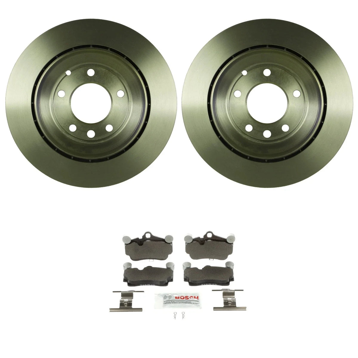 Set of 4 Bosch Quietcast Rotors & Brake Pads for Audi Q7 Touareg (2007–2018)