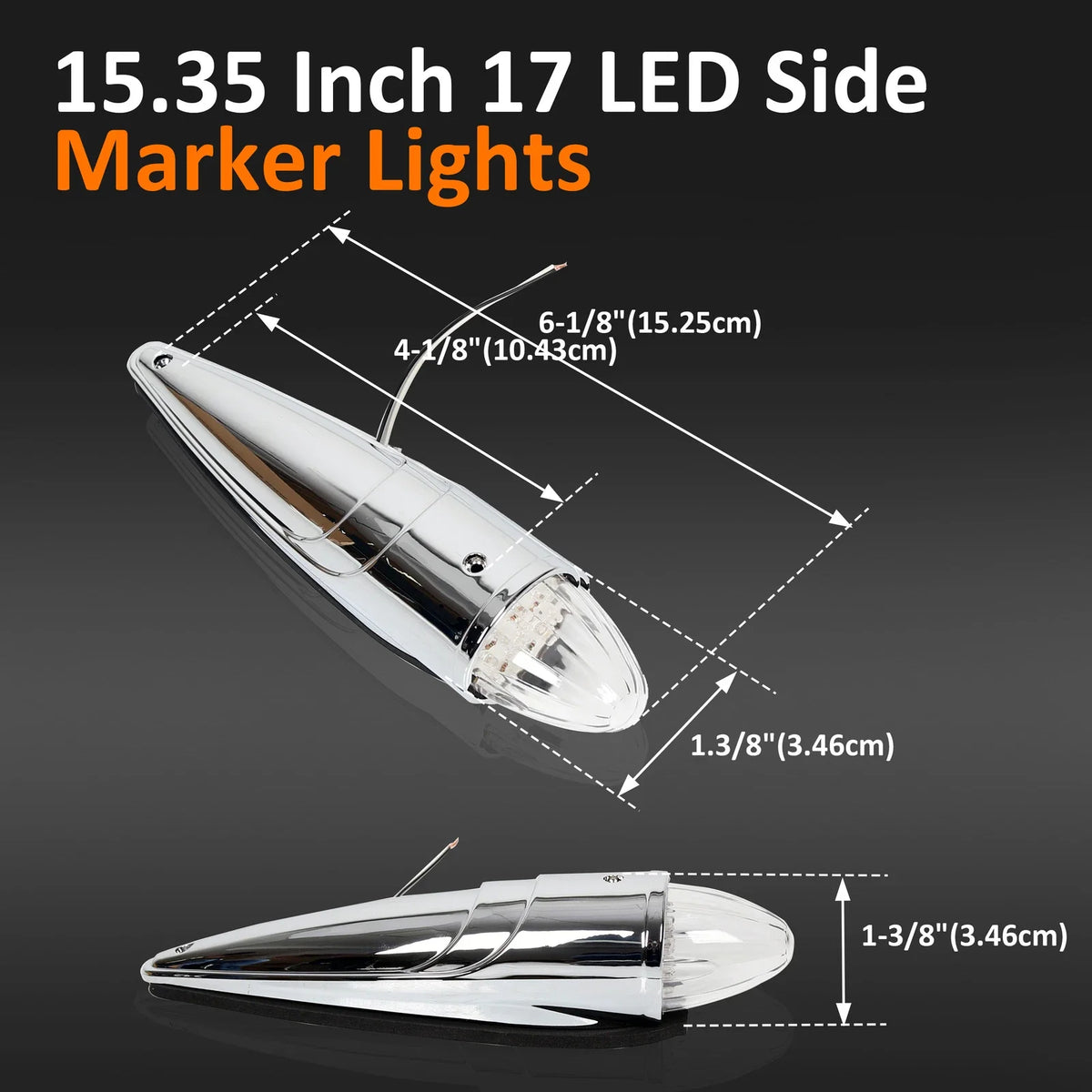 5X Cab Roof Top LED Marker Lights for Peterbilt Kenworth