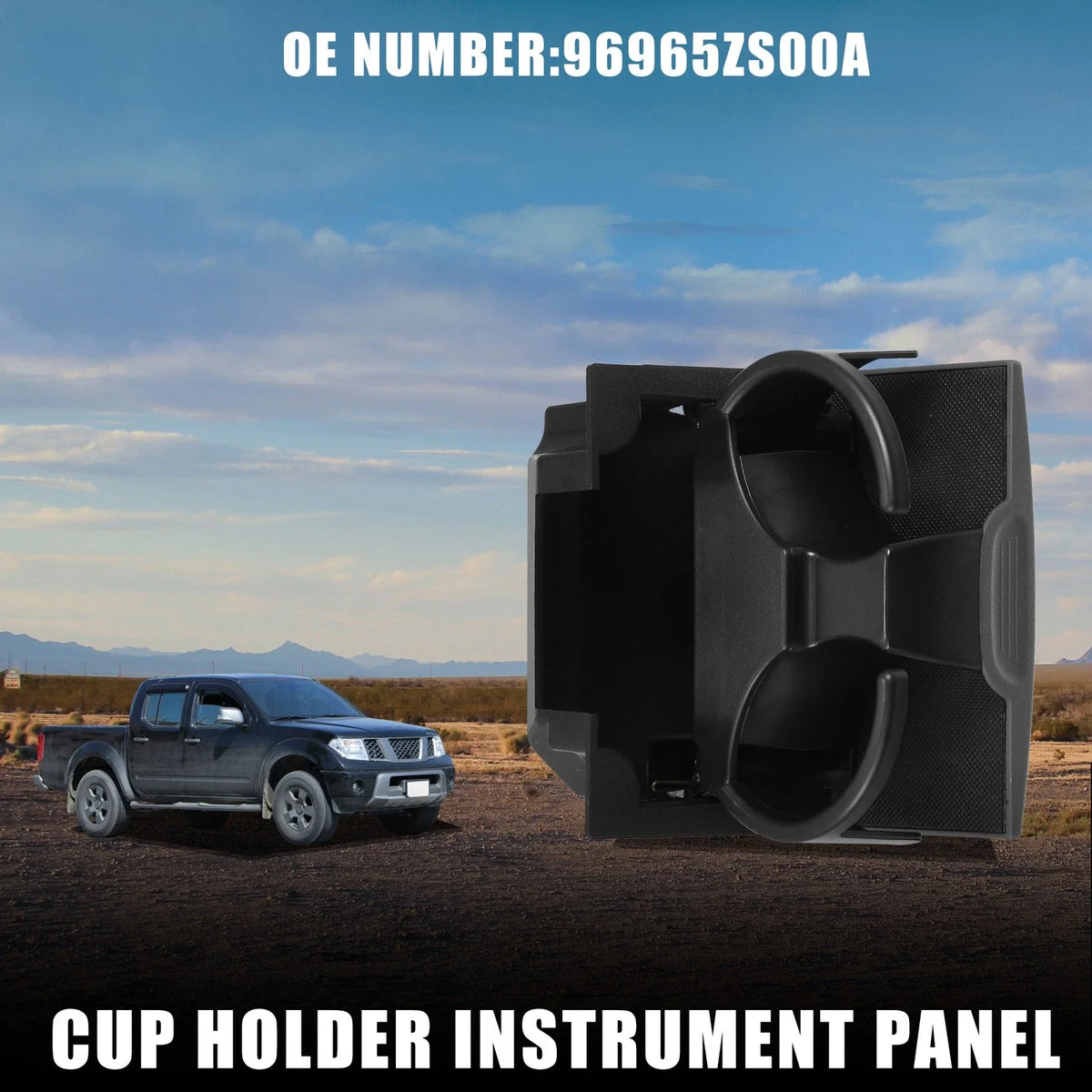 Cup Holder for Nissan Frontier (2006–2021) No. 96965ZS00A, Gray