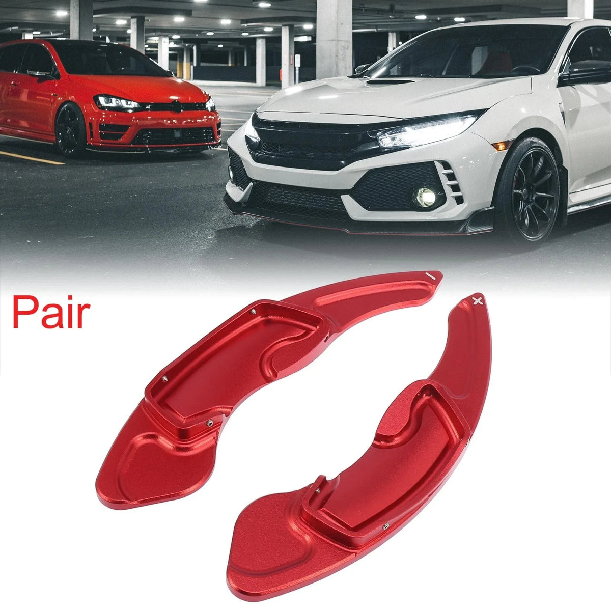 Pair Red Shift Paddle Shifters for Subaru Outback Forester (2015–2023)