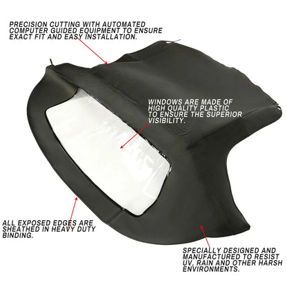 Soft Top for BMW Z3 Convertible (1996-2002) - Black & Clear Window