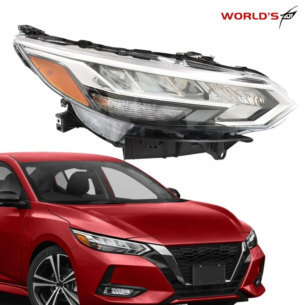 LED Headlight for Nissan Sentra (2020–2022) Black & Chrome Right Side