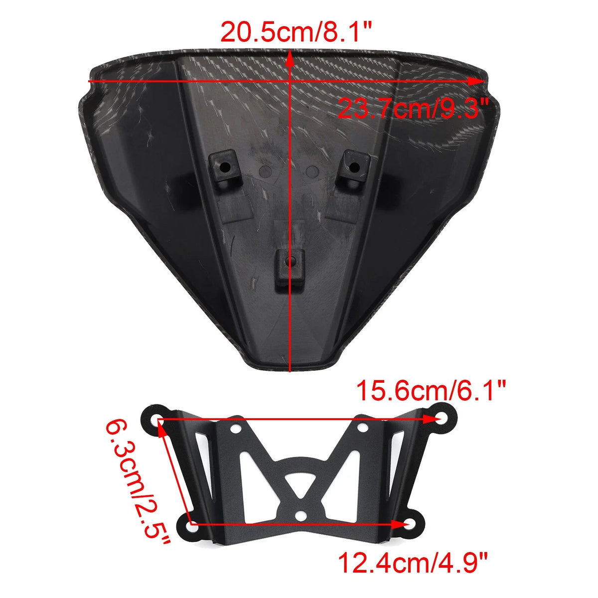 Windshield Windscreen for Yamaha MT-09 MT09 (2021–2023) Simulated Carbon