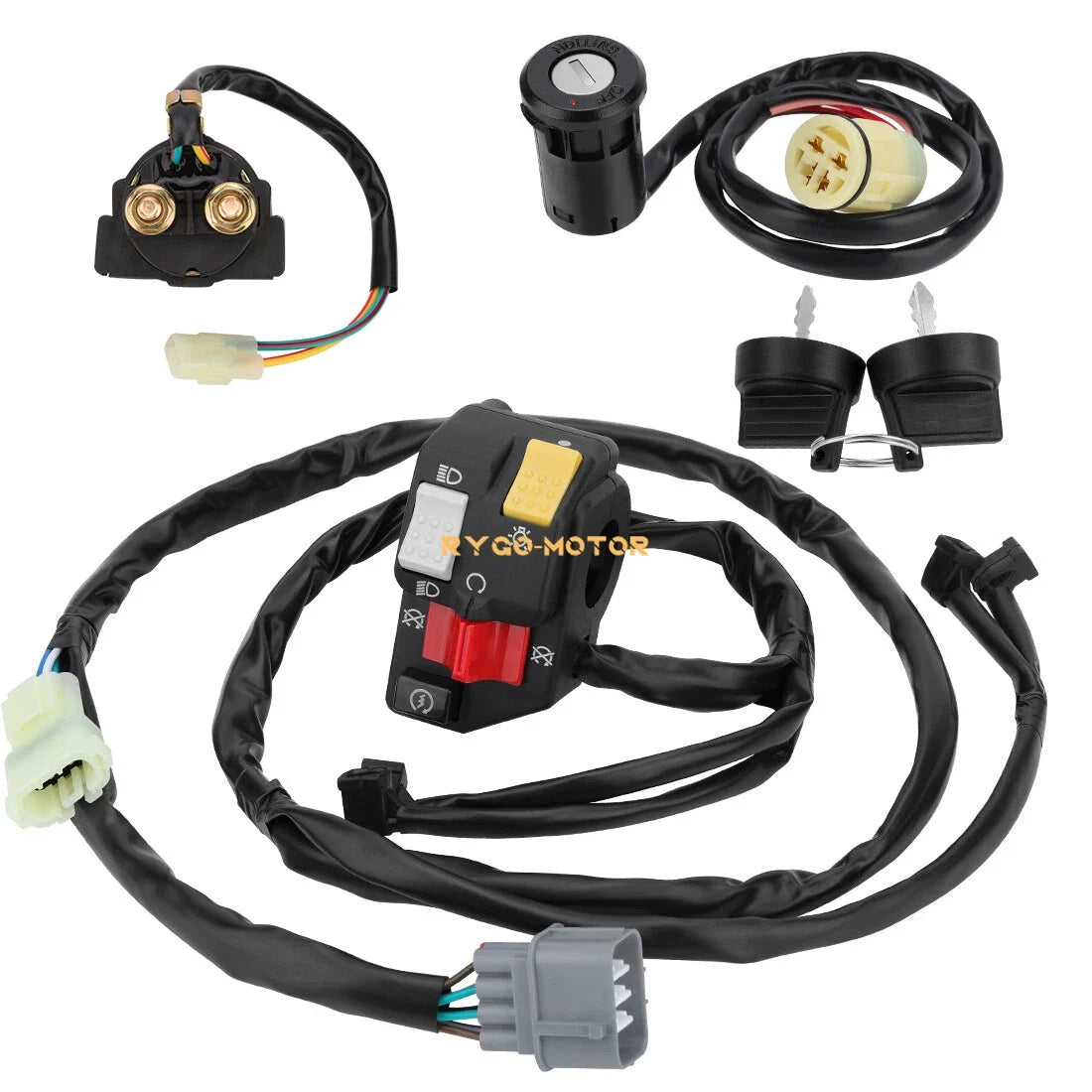 Starter Relay Switch Kit with Handlebar Key for Honda Rancher 350 2006