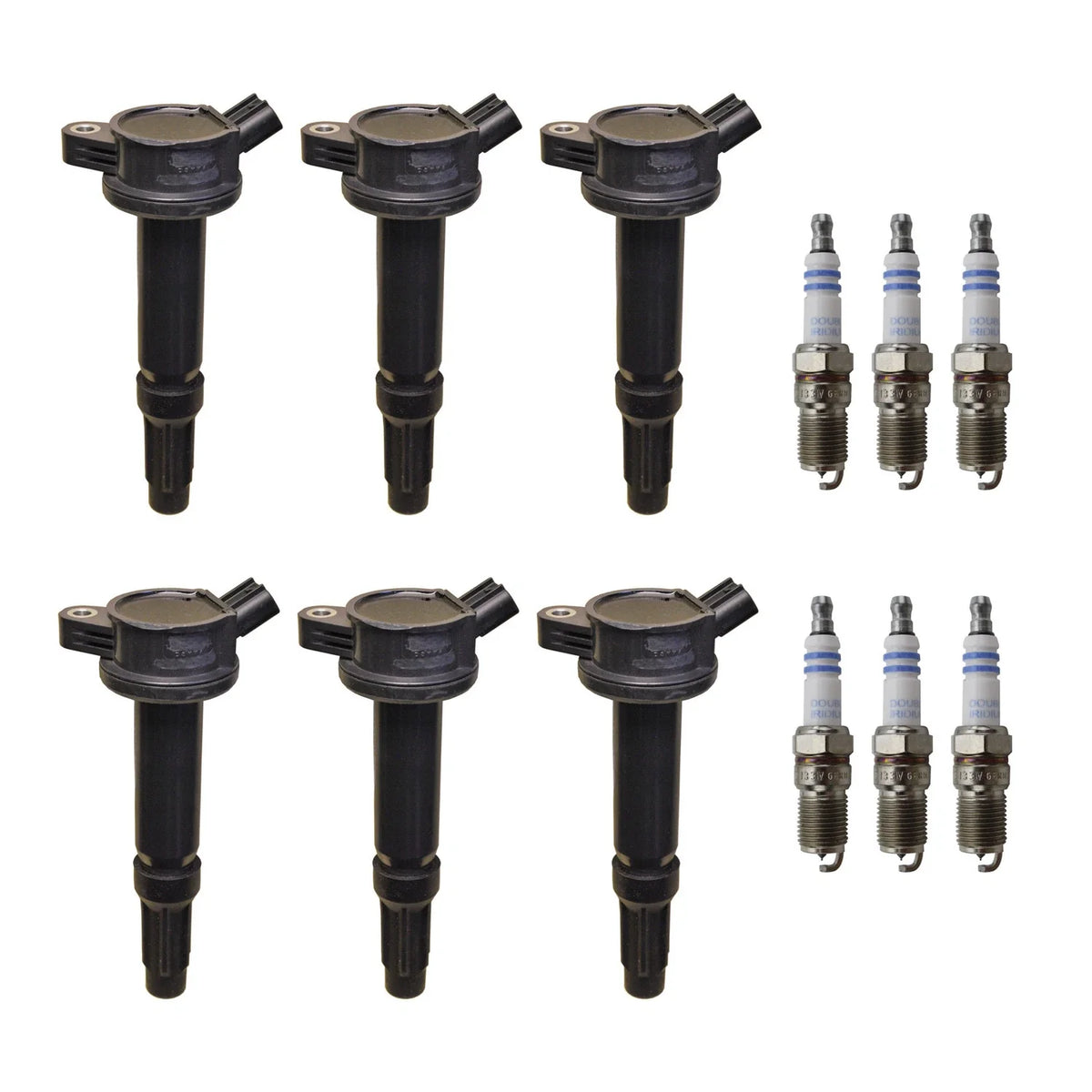 Set of 6 Ignition Coils & Spark Plugs for Ford Escape 3.0 V6 (2001–2007)