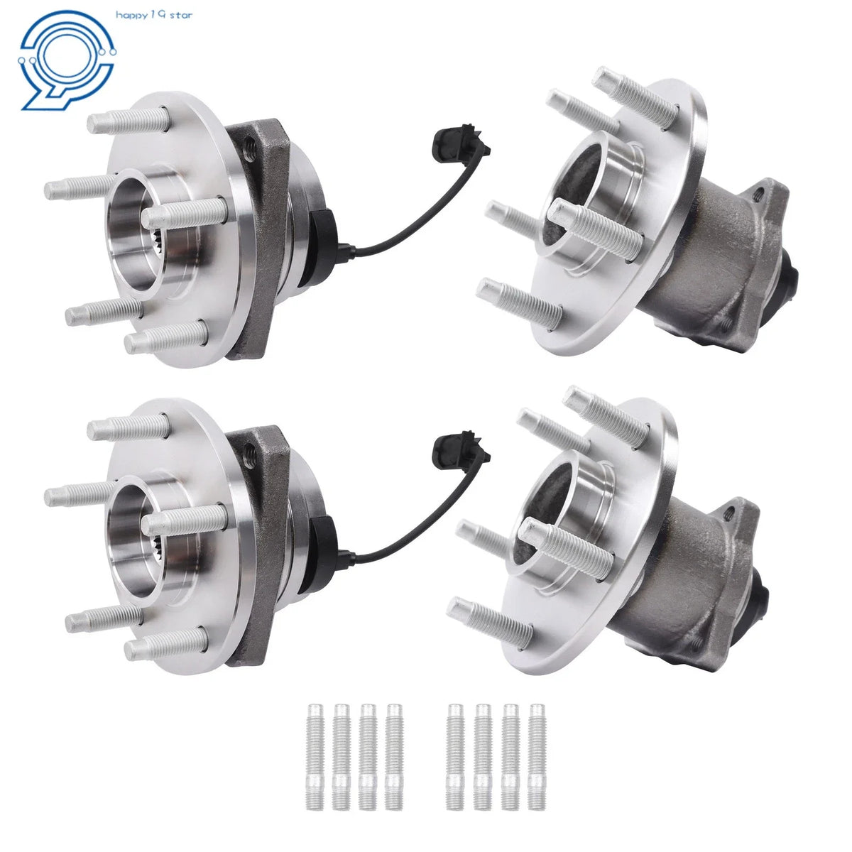 Set of 4 Wheel Hub Bearings for Chevrolet Malibu Pontiac G6 Saturn Aura (2008–2012)