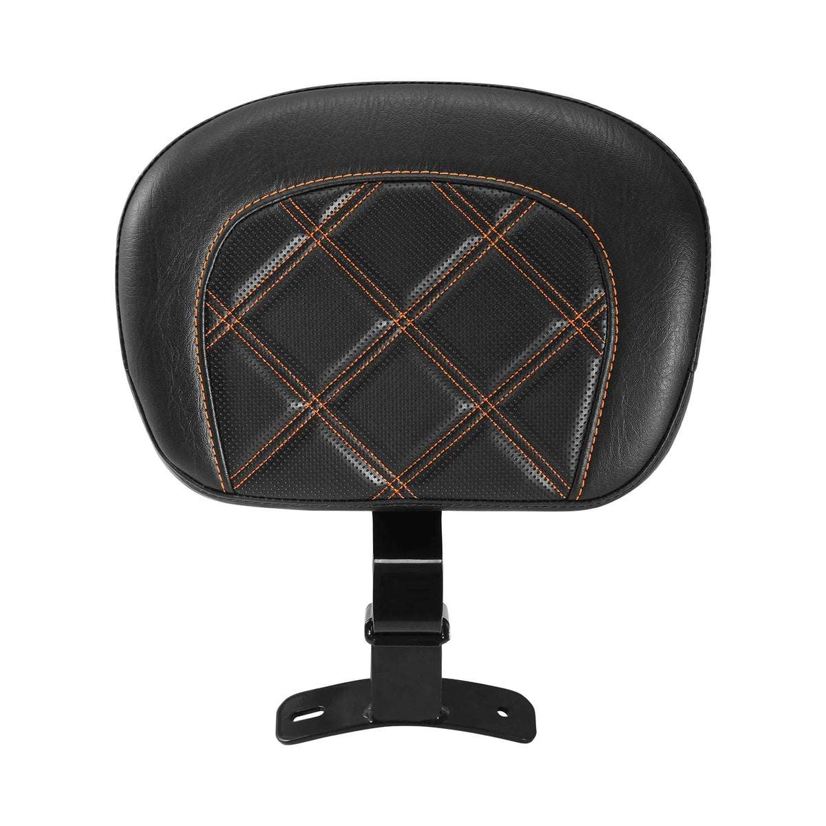 Front Driver Backrest Pad in Black Orange for Harley Road Glide 2009–2023