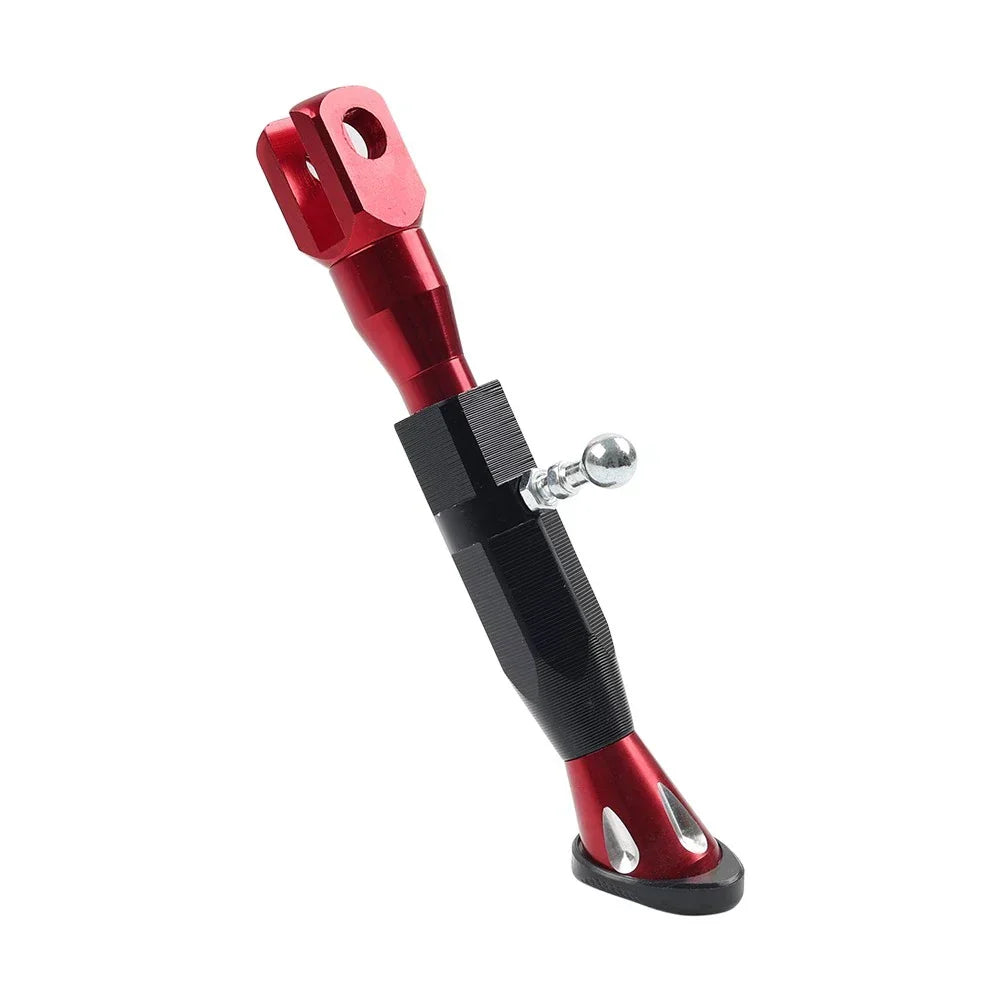 Motorcycle Kickstand Foot - Universal Adjustable in Red