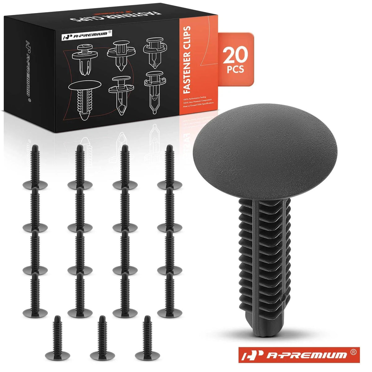 20Pcs 27mm Black Nylon Trunk Trim Retainer Clips for Honda Acura