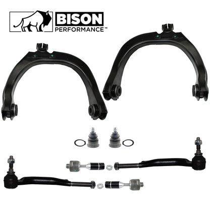 8pc Tie Rod End and Front Upper Control Arm Kit for Saab GMC Chevy