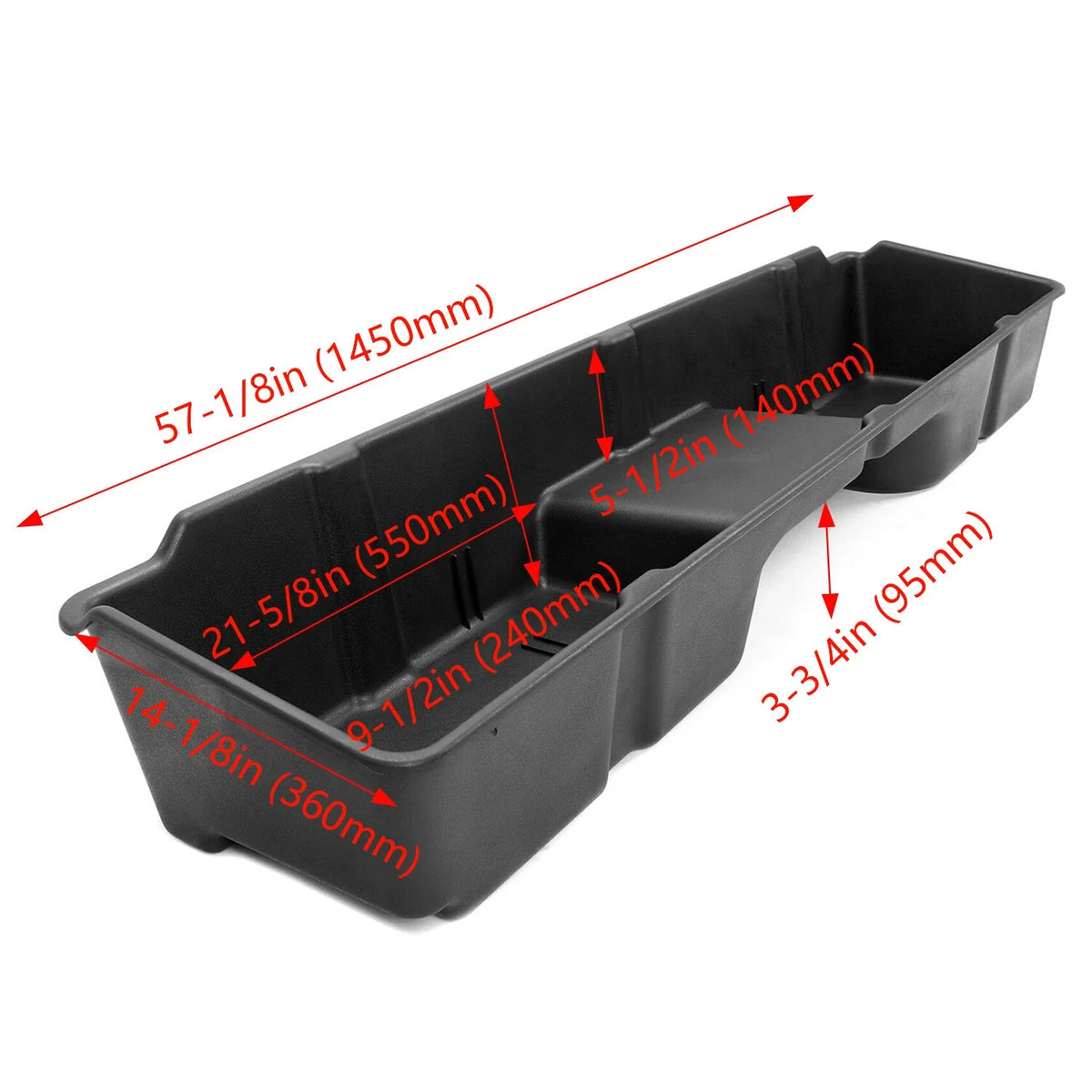 Under Seat Storage Box for Chevy GMC Silverado Sierra Extended Cab (1999–2006)