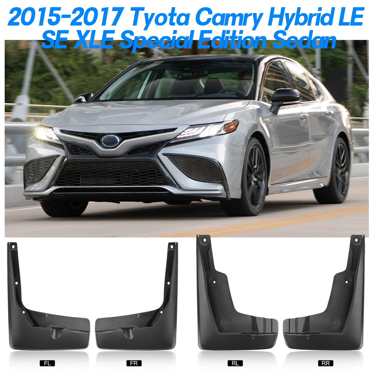 Set of 4 Splash Mud Guards Flap Kit for Toyota Camry (2015–2017)