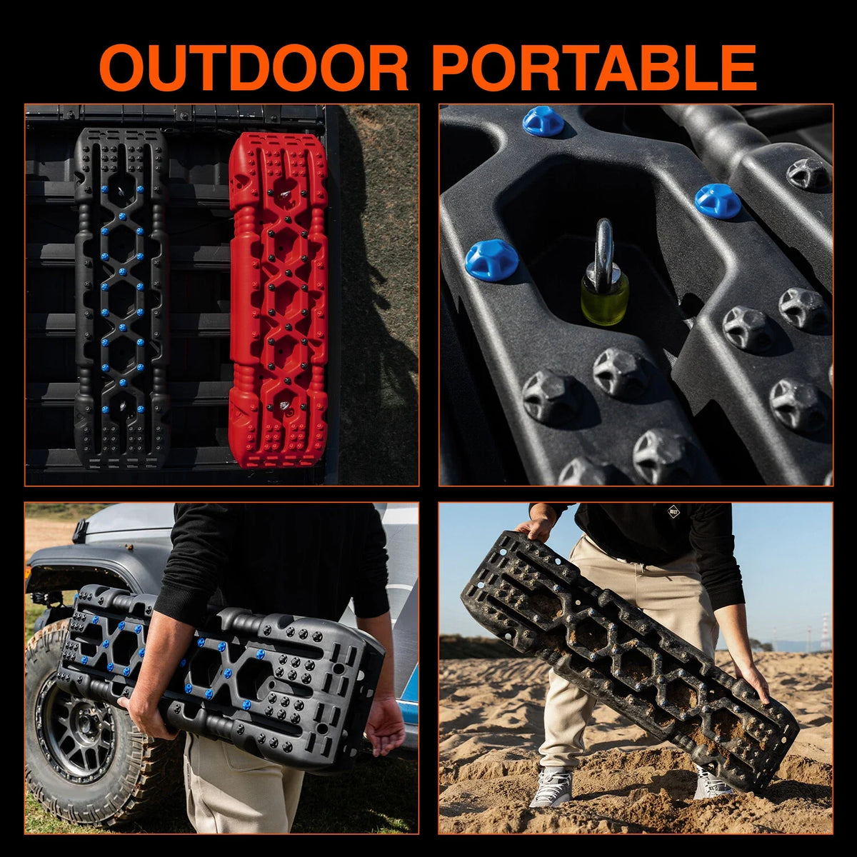 4WD Recovery Tracks Set of 2 for Sand, Mud, and Snow