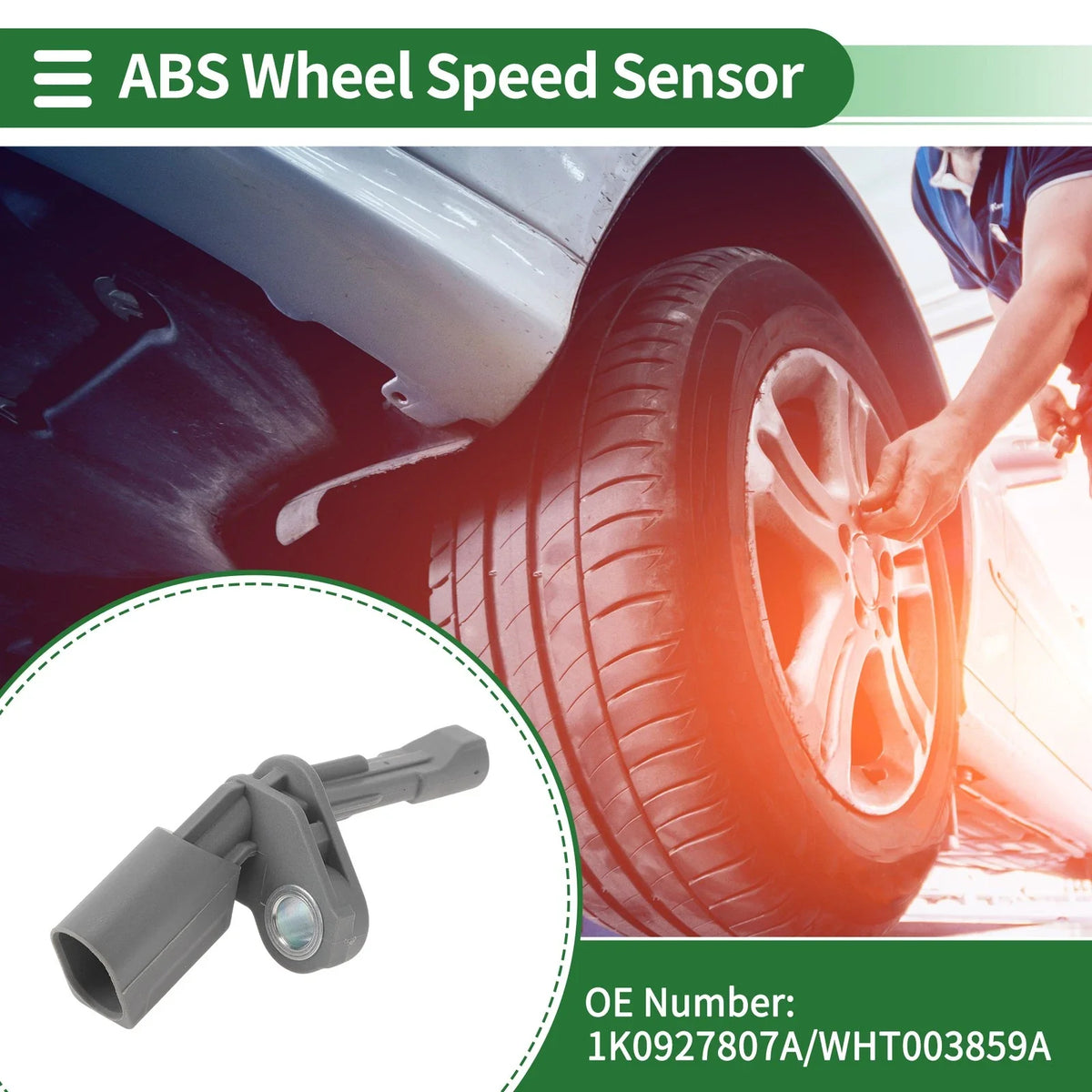 ABS Wheel Speed Sensor 1K0927807A/WHT003859A for Audi Q3 (2011–2018)