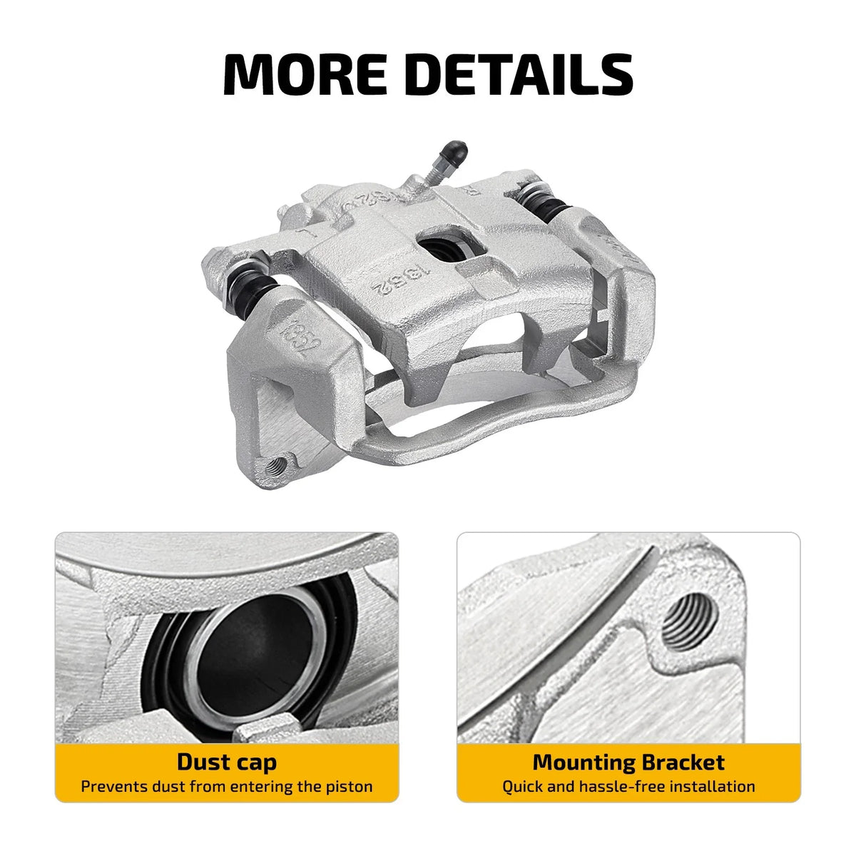 Rear Brake Calipers Pair with Bracket for Subaru Legacy Outback (2000–2004)