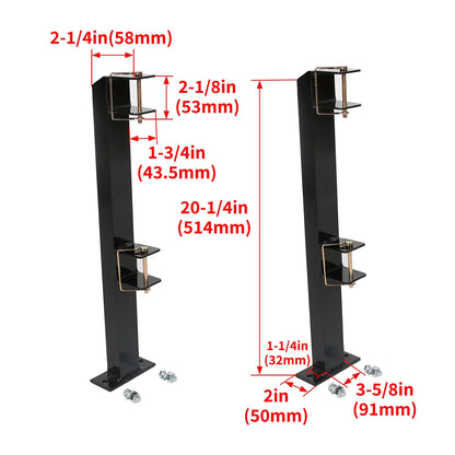 2X Weed Trimmer Rack Holder for Landscape Trailers - 4 Handles