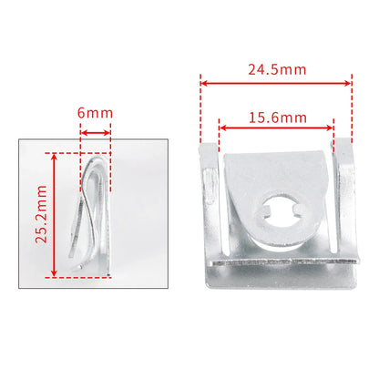 5 Pack D Ring Quick Release Fairing Fasteners for Motorcycle (14mm)