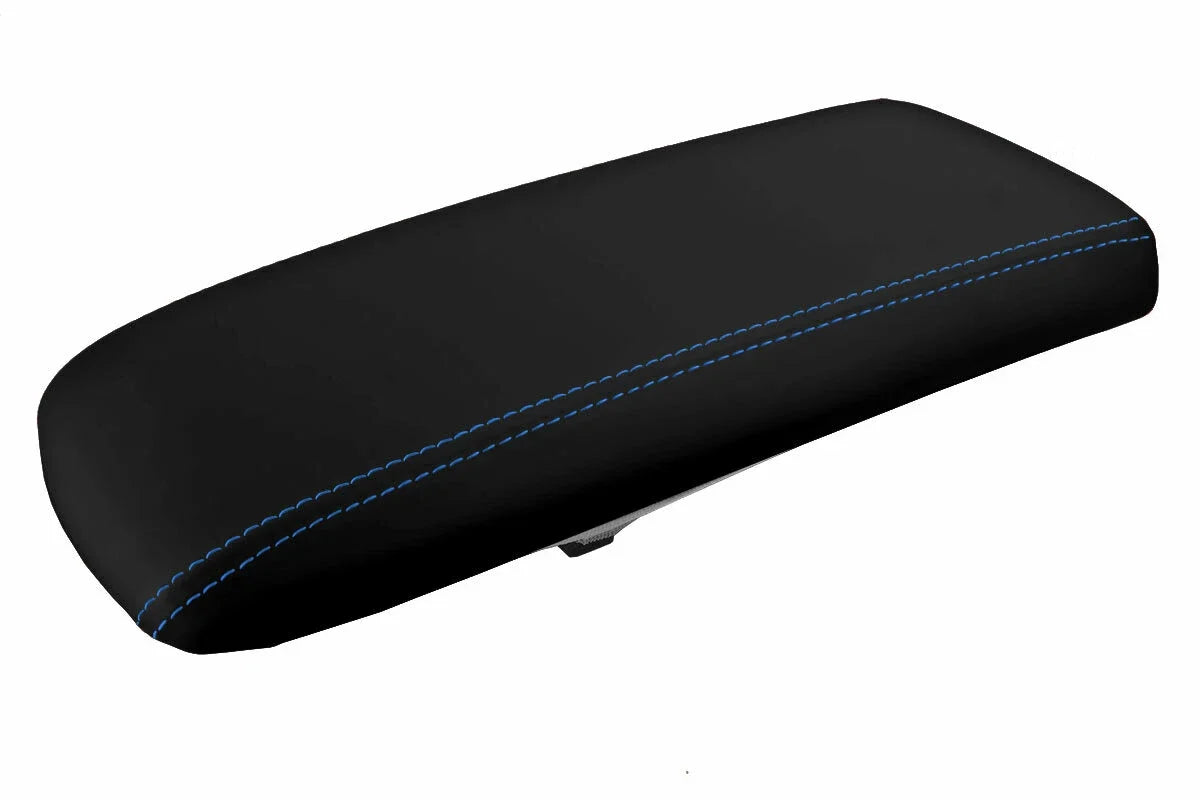 Console Lid Pull Over Cover Leather for Ford Explorer (1995–2001) Blue Stitch