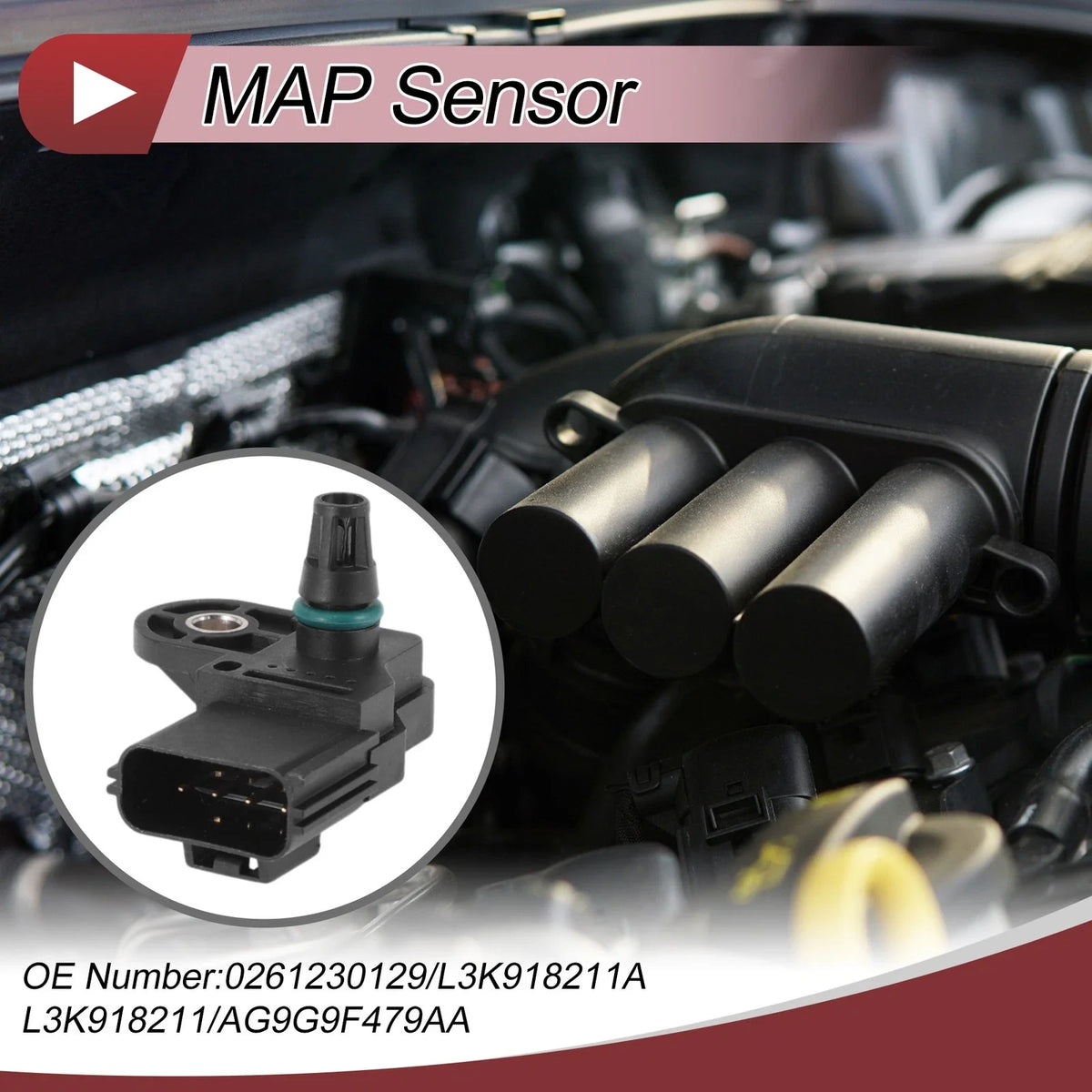 MAP Sensor No.0261230129 for Mazda CX-7 2.3 (2005–2014)