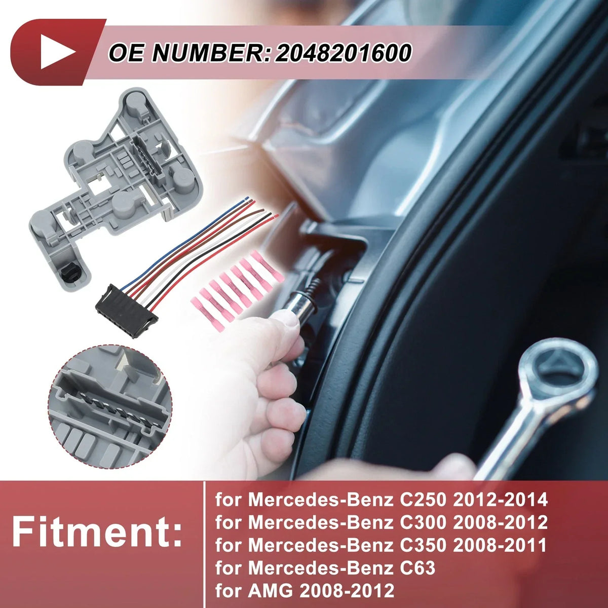 Tail Light Socket Wiring (Right) for Mercedes-Benz C250 2012-2014