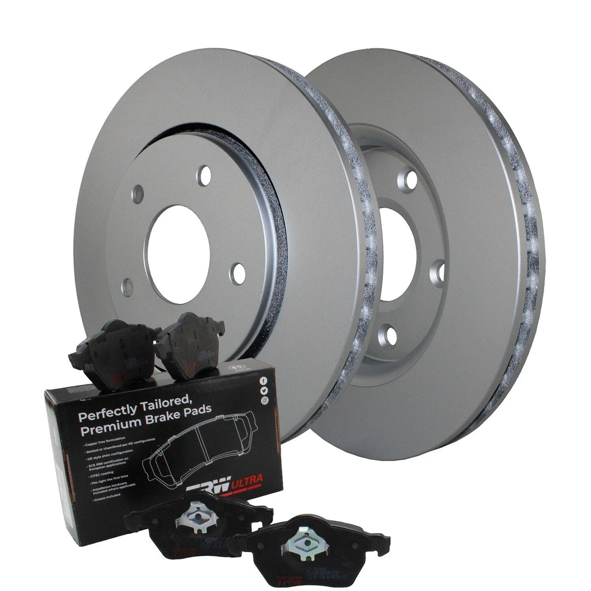 Front Brake Rotors 302mm & TRW Pads Kit for Dodge Ram Chrysler VW