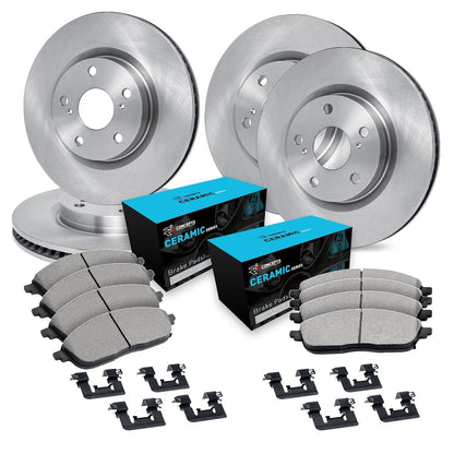 4-Piece Brake Disc and Pad Kit for Various Models