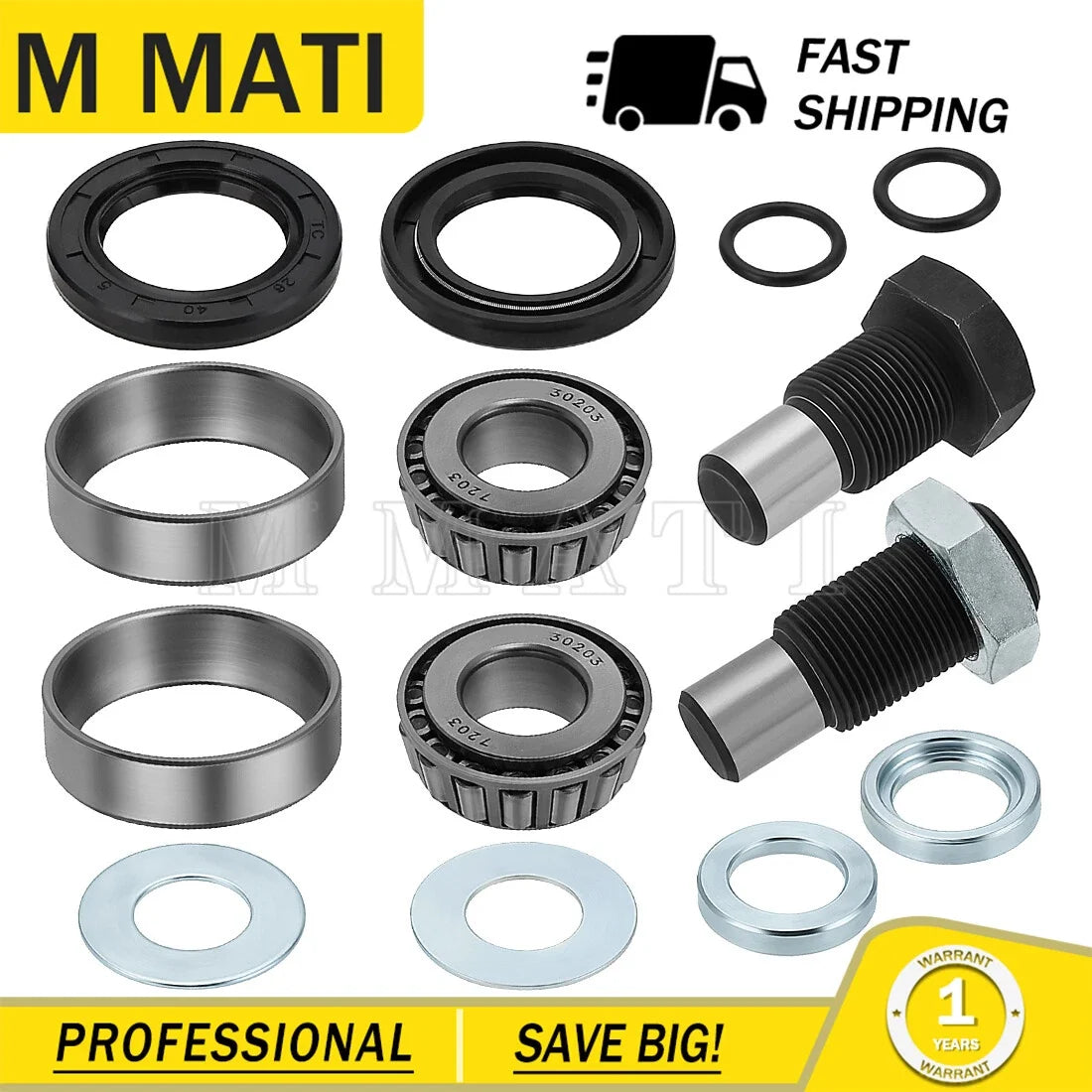 Bearing Seal Kit with Shaft for Kawasaki KVF700 KFX700 KVF360 2003-2019