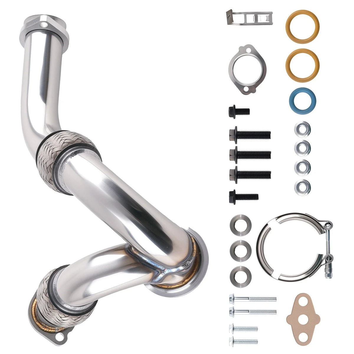 Turbo Up-Pipe Y-Pipe for Ford 6.0L (2003–2007) Stainless Steel