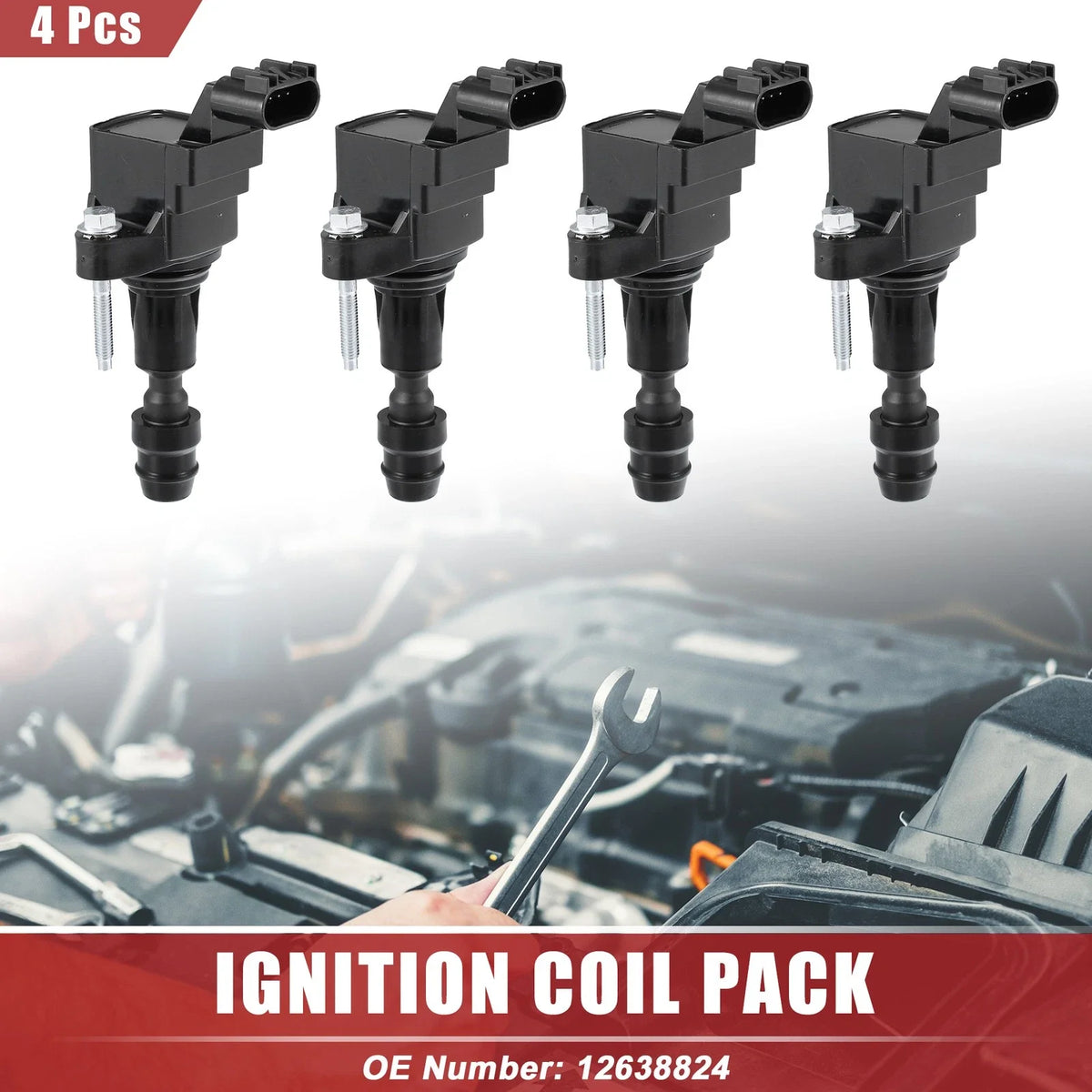 Set of 4 Ignition Coils for Buick LaCrosse 