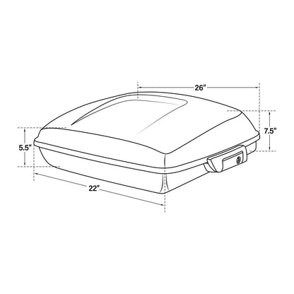 Razor Pack Trunk Backrest Mount Rack for Harley Road Glide (2014–2023)