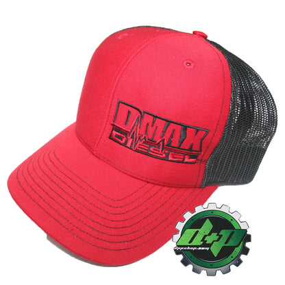 Duramax Diesel Trucker Hat Red Black Mesh Snapback Cap