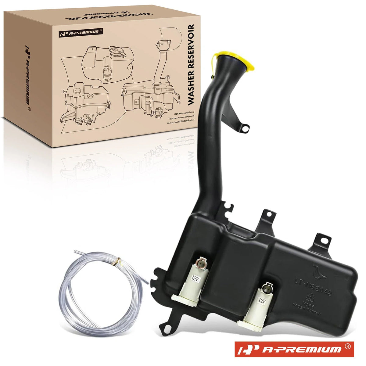 Rear Windshield Washer Reservoir with Pump & Cap for Nissan Xterra (2000–2001)