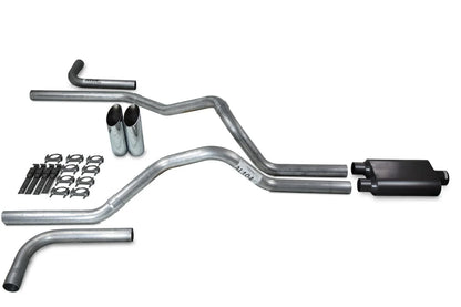 2 Chamber Dual Exhaust Kit for 2004–2014 Ford F-150, 2.5" Slash Tips