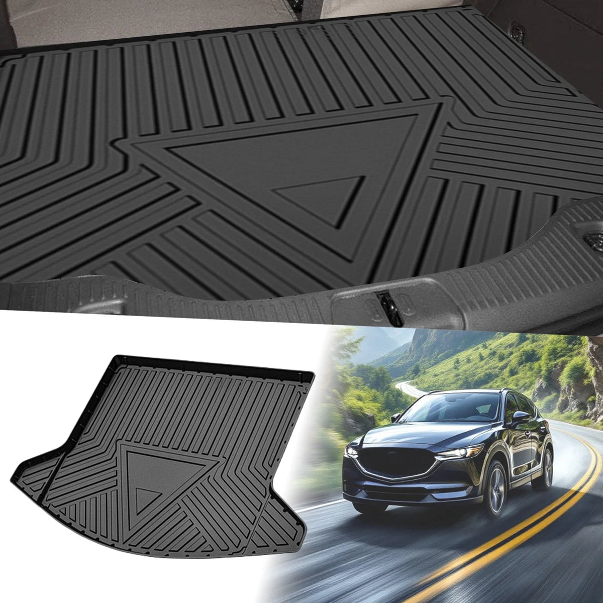 Flat Face Cargo Liner Rear Trunk Mat for Mazda CX-5 (2017–2024) TPE 1 Pc