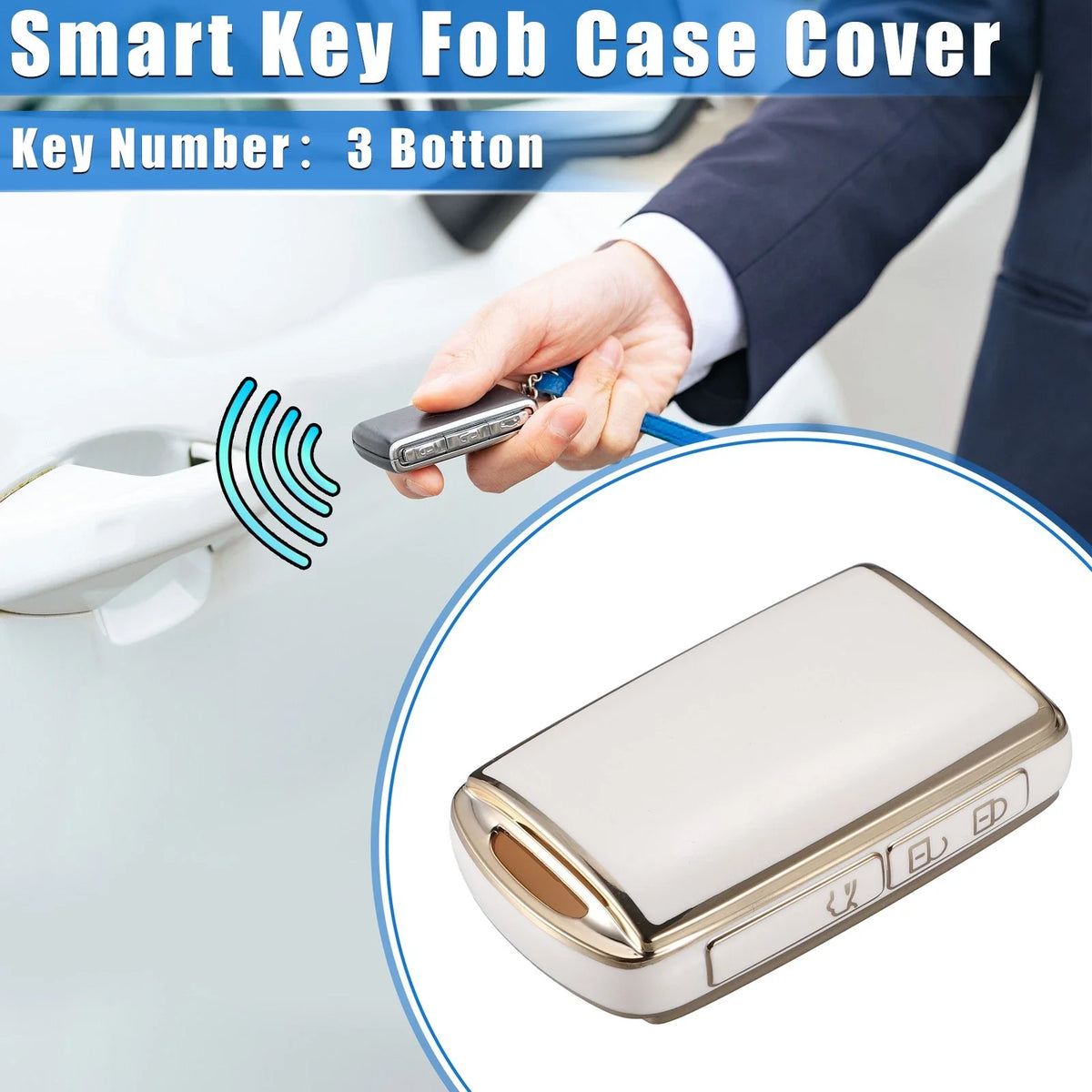 3 Button Key Fob Cover for Mazda CX-5, CX-30, CX-9, 3 Hatchback (2012–2023)
