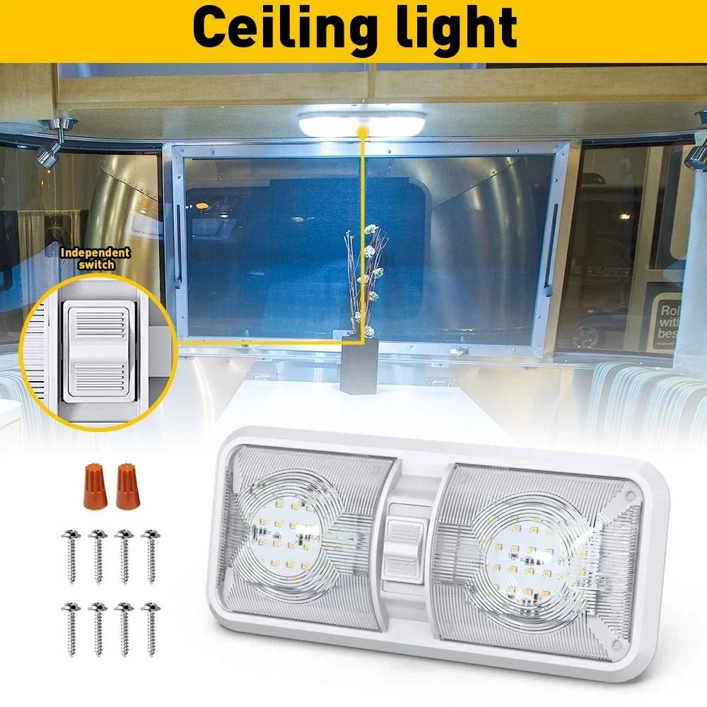 RV Camper Trailer Marine LED Ceiling Fixture (12V)