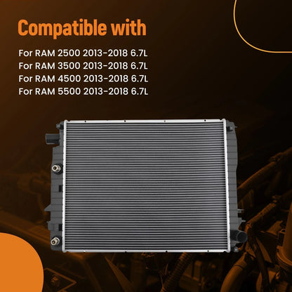 Aluminum Coolant Radiator (2013–2018) for RAM 2500 3500 CU13490 AT