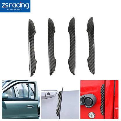Door Edge Protection Trim Stickers - Universal Black Carbon Fiber