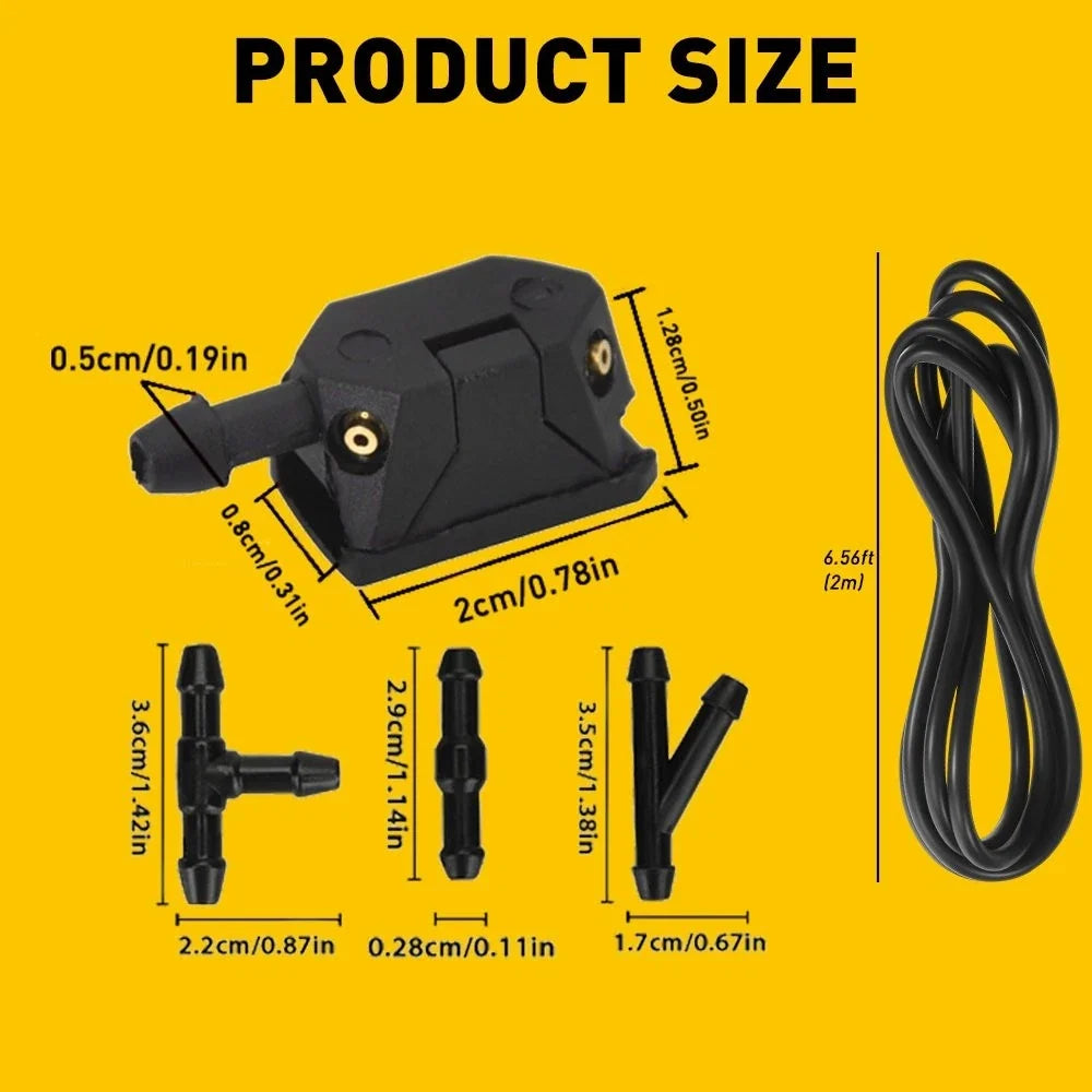 2pc Windshield Washer Wiper Sprayer Nozzle for