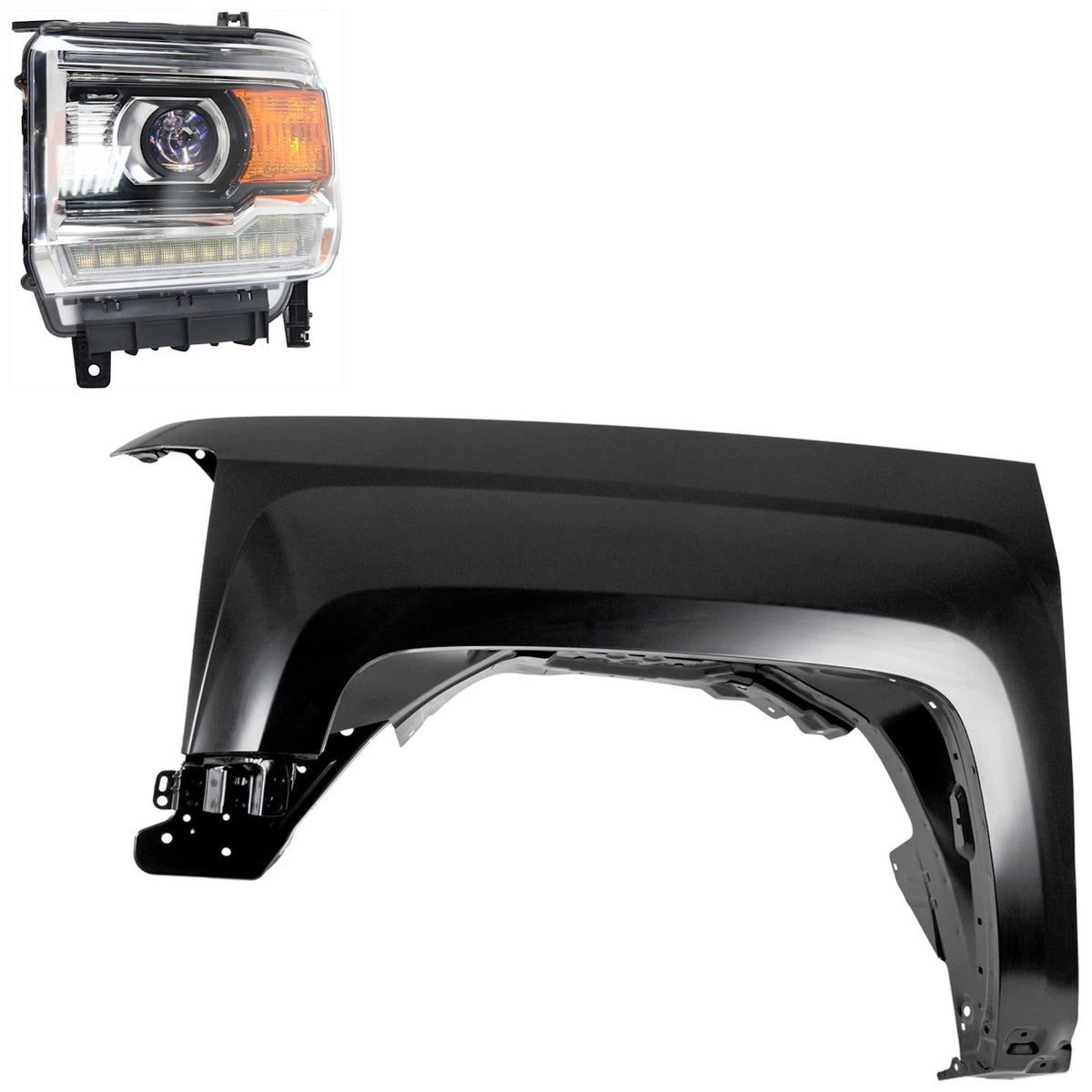 Headlight Kit for Chevrolet Silverado 2500 HD, 3500 HD (2015) - Driver Side
