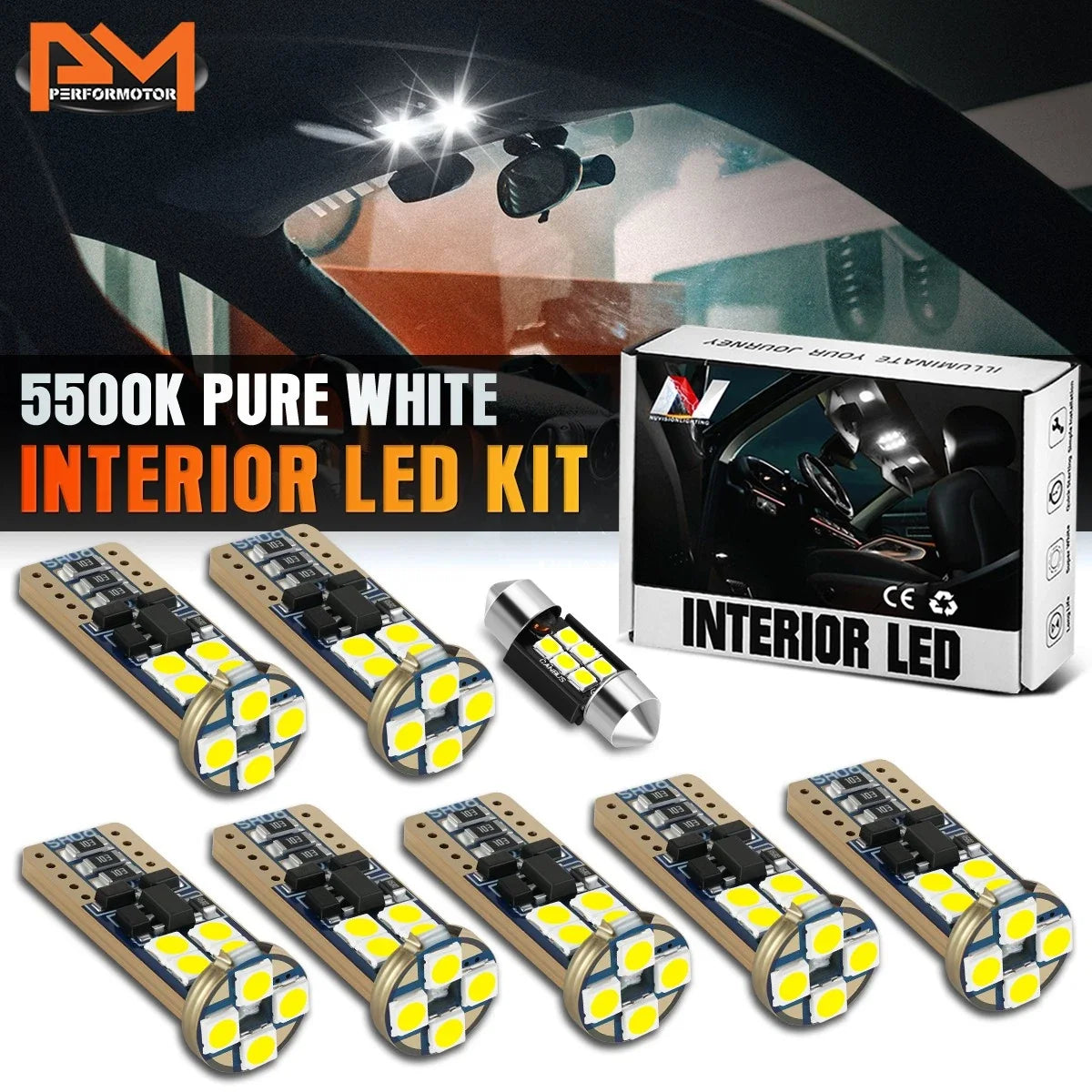 LED Dome Lights Set of 8 for 2020–2024 Toyota Highlander