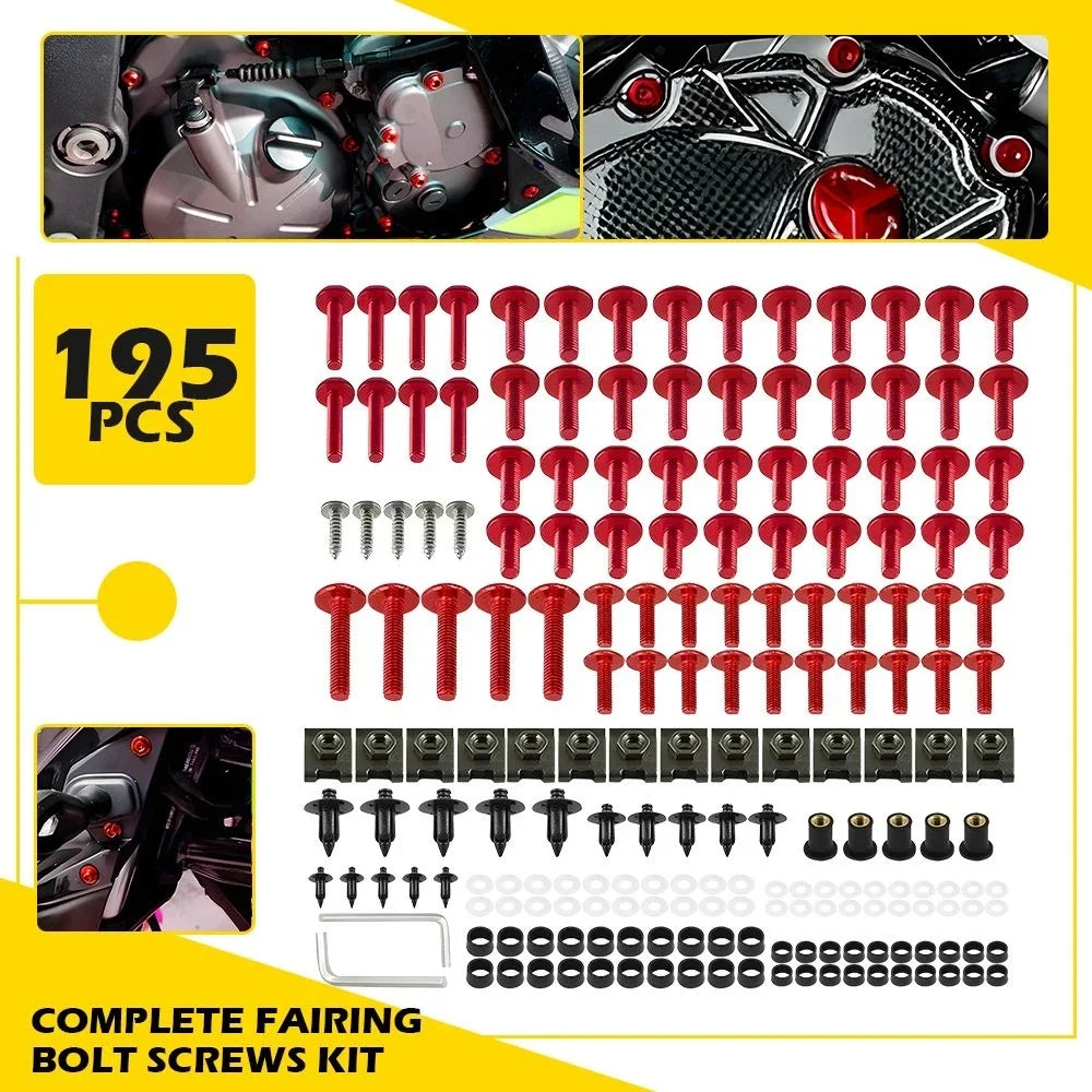 Complete Fairing Bolt Kit for All Years Kawasaki Ninja & Suzuki Hayabusa