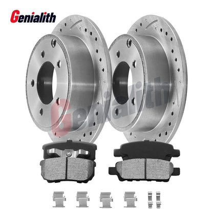 Rear Brake Pads with Disc Rotors for Jeep Compass Patriot 2007-2017