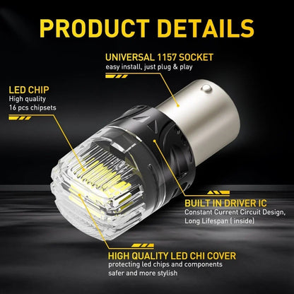 Backup Reverse Light Bulbs 2X 1157 2357 LED 6500K